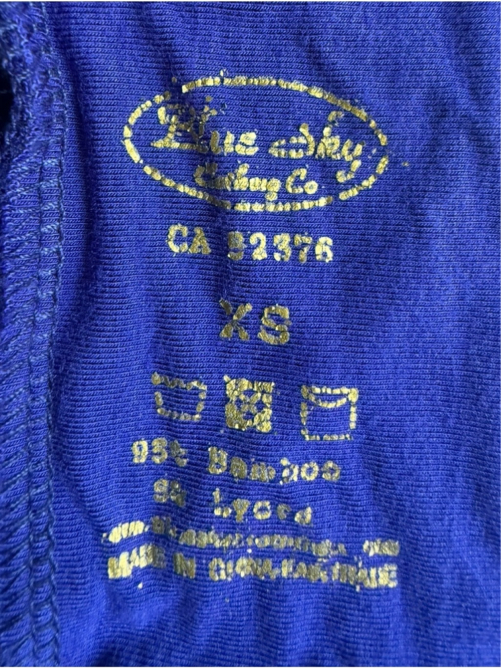 Blue Sky Royal Blue Bamboo Blend Mini Pencil Skirt Size XS Bodycon Bandage - Picture 4 of 10